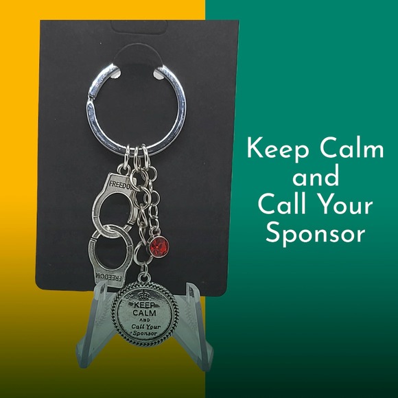 NA Narcotics Anonymous tree of life, gold live your dream keychain! Free goodie - Picture 3 of 4